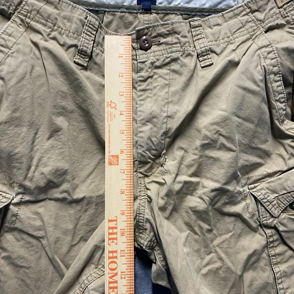 Gap Shorts Mens 34 Cargo Khaki Tan Wide Leg Utility Outdoor Baggy Made in 2010